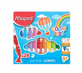 Μαρκαδόροι Ζωγραφικής Maped Color Peps Maxi 24τμχ Χοντροί Maped | Είδη Ζωγραφικής στο MarkCenter