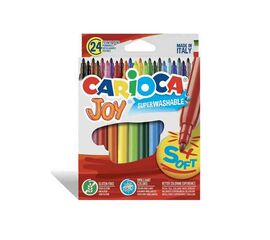 Μαρκαδόροι Ζωγραφικής Carioca Joy - 24τμχ Λεπτοί Carioca | Είδη Ζωγραφικής στο MarkCenter