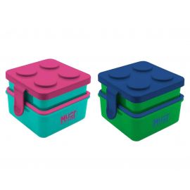​Δοχείο Φαγητού Must Team 2 σε 1 850ml + 500ml 2 Χρώματα Must Team | Παγουράκια - Δοχεία Φαγητού στο MarkCenter