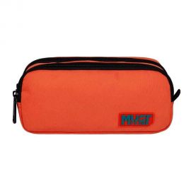 Κασετίνα Must Team Monochrome Με Δύο Θήκες Πορτοκαλί Πράσινο Must Team | Σχολικές Τσάντες - Κασετίνες στο MarkCenter