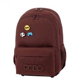 Τσάντα Πλάτης Polo Pins Βουργουδί Polo | Σχολικές Τσάντες - Κασετίνες στο MarkCenter