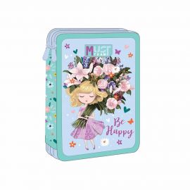 Κασετίνα Must Team Διπλή Γεμάτη Be Happy Must Team | Σχολικές Τσάντες - Κασετίνες στο MarkCenter