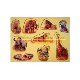 Παζλ με Σφηνώματα Άγρια Ζώα της Ζούγκλας D22A OEM | Παιχνίδια Bebe στο MarkCenter