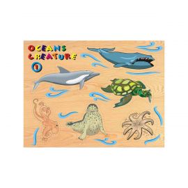 Παζλ με Σφηνώματα Ζώα της Θάλασσας 1 D27A OEM | Παιχνίδια Bebe στο MarkCenter