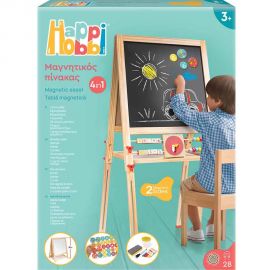 HappiHobbi Magnet Ξύλινος Μαγνητικός Επιδαπέδιος Πίνακας 2 Όψεων AS Company | Παιχνίδια για Κορίτσια στο MarkCenter