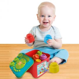 Soft Clemmy Αισθητηριακός Κουβάς Με 15 Μαλακά Premium Τουβλάκια Clementoni | Παιχνίδια στο MarkCenter