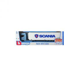 Όχημα 1:43 Bburago Hauler Trailer Scania Μπλε Burago | Παιχνίδια για Αγόρια στο MarkCenter