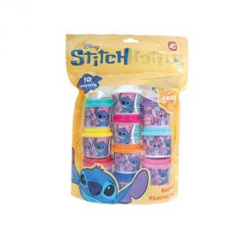 Πλαστελίνη Disney Stitch Σακουλάκι Με 10 Βαζάκια Και Καπάκια Καλουπάκια 280gr AS Company | Παιχνίδια Unisex στο MarkCenter