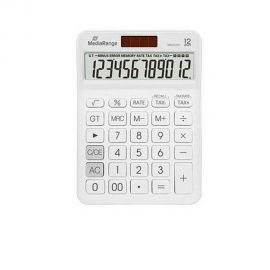 Αριθμομηχανή MediaRange MROS191 12 Ψηφίων Άσπρο MediaRange | Μηχανές Γραφείου  στο MarkCenter
