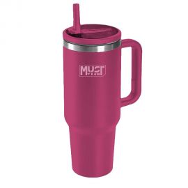 Θερμός Ανοξείδωτος Must Team Ποτήρι Με Καλαμάκι 1200ml Βυσσινί Must Team | Παγουράκια - Δοχεία Φαγητού στο MarkCenter