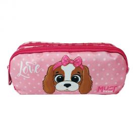 Κασετίνα Must Team Dog With Pink Bow Must Team | Τσάντες - Κασετίνες στο MarkCenter