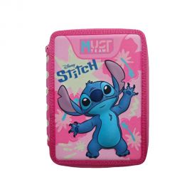 Κασετίνα Must Team Διπλή Γεμάτη Stitch Must Team | Τσάντες - Κασετίνες στο MarkCenter
