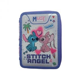 Κασετίνα Must Team Διπλή Γεμάτη Stitch & Angel Ohana Must Team | Τσάντες - Κασετίνες στο MarkCenter
