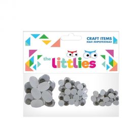Ματάκια The Littlies Μαύρα Mix Διαστάσεις 74τμχ 20x10mm 40x10mm 14x20mm The Littlies | Είδη Χειροτεχνίας στο MarkCenter