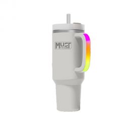 Ποτήρι Ανοξείδωτο Θερμός Must Team 900ml Με Καλαμάκι & Rgb Φως Γκρι Must Team | Παγουράκια - Δοχεία Φαγητού στο MarkCenter