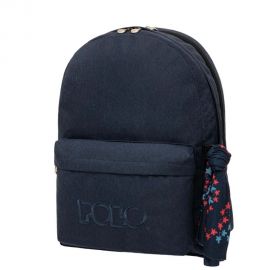 Τσάντα Πλάτης Polo Original Double Scarf PRC Dark Blue Σκούρο Μπλε Polo | Σχολικές Τσάντες - Κασετίνες στο MarkCenter