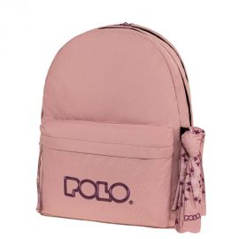 Τσάντα Πλάτης Polo Original Double Scarf Pink Purple Ροζ Μοβ Polo | Σχολικές Τσάντες - Κασετίνες στο MarkCenter