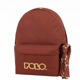 Τσάντα Πλάτης Polo Original Double Scarf Κεραμιδί Χρυσό Polo | Τσάντες - Κασετίνες στο MarkCenter