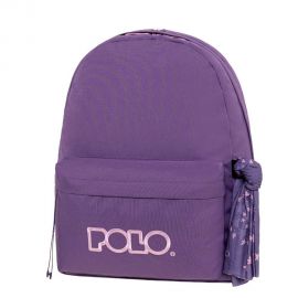 Τσάντα Πλάτης Polo Original Scarf Indigo Lilac Λουλακί Λιλά Polo | Σχολικές Τσάντες - Κασετίνες στο MarkCenter