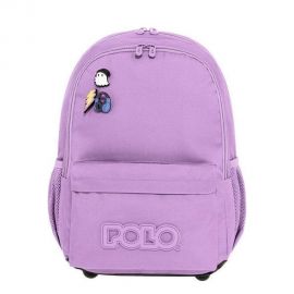 Τσάντα Πλάτης Polo Pins Lilac Λιλά Polo | Σχολικές Τσάντες - Κασετίνες στο MarkCenter