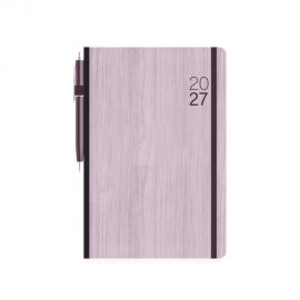 Ημερολόγιο Ημερήσιο eco 17x25 Με στυλό και Λάστιχο Ροζ 2027  | Ημερολόγια στο MarkCenter