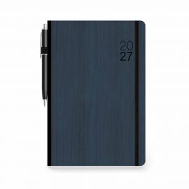Ημερολόγιο Ημερήσιο eco 12x17 Με στυλό και Λάστιχο Μπλε Σκούρο 2027  | Ημερολόγια στο MarkCenter