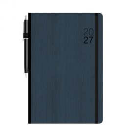 Ημερολόγιο Ημερήσιο eco 17x25 Με στυλό και Λάστιχο Μπλε ραφ 2027 Εκδόσεις τριπερίνας | Ημερολόγια στο MarkCenter