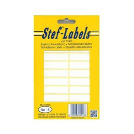 Ετικέτες Αυτοκόλλητες Stef labels 40 Φύλλα No18 13x48 Stef labels | Χαρτικά στο MarkCenter