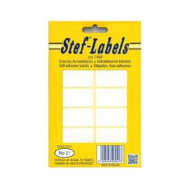 Ετικέτες Αυτοκόλλητες Stef labels 40 Φύλλα No21 23x49 Stef labels | Χαρτικά στο MarkCenter