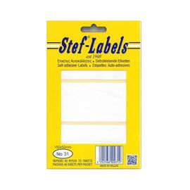 Ετικέτες Αυτοκόλλητες Stef labels 40 Φύλλα No31 100x50 Stef labels | Χαρτικά στο MarkCenter