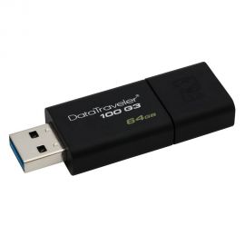 Kingston Data Traveler 100 G3 64GB USB 3.0 Flash Drive (Black) (DT100G3/64GB) (KINDT100G3/64GB) Kingston | Αποθηκευτικά Μέσα στο MarkCenter