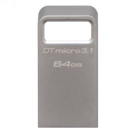Kingston DataTraveler Micro 64GB USB 3.1 Flash Drive (Silver) (DTMC3/64GB) (KINDTMC3/64GB0) Kingston | Αποθηκευτικά Μέσα στο MarkCenter