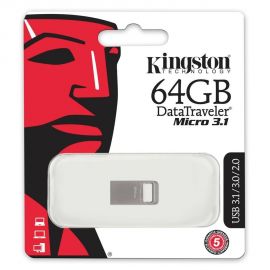 Kingston DataTraveler Micro 64GB USB 3.1 Flash Drive (Silver) (DTMC3/64GB) (KINDTMC3/64GB0) Kingston | Αποθηκευτικά Μέσα στο MarkCenter
