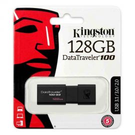 Kingston Data Traveler 100 G3 128GB USB 3.0 Flash Drive (Black) (DT100G3/128GB) (KINDT100G3/128GB) Kingston | Αποθηκευτικά Μέσα στο MarkCenter