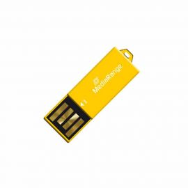 MediaRange USB 2.0 Nano Flash Drive Paper-clip stick 16GB (Yellow) (MR976) MediaRange | Αποθηκευτικά Μέσα στο MarkCenter
