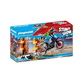 Playmobil Stunt Show Μηχανη Motocross Με Φλεγομενο Τοιχο 70553 Playmobil | Playmobil στο MarkCenter