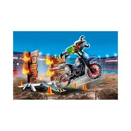 Playmobil Stunt Show Μηχανη Motocross Με Φλεγομενο Τοιχο 70553 Playmobil | Playmobil στο MarkCenter
