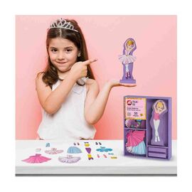 Magnet Box - Ξύλινη Μαγνητική Κούκλα Μπαλαρίνα Dress Up |1029-64052 AS Company | Παιχνίδια για Κορίτσια στο MarkCenter