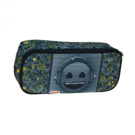 Κασετίνα Οβάλ με 2 Θήκες Gim Emoji Denim | 368-00141 GIM | Σχολικές Τσάντες - Κασετίνες στο MarkCenter