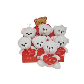 Teddy Bear 20cm White with Heart OEM | Gift Items στο MarkCenter