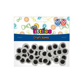 Ματάκια Χειροτεχνίας The Littlies Στρογγυλά Κινούμενα 100τμχ 10mm | 000646599 Διακάκης | Είδη Χειροτεχνίας στο MarkCenter