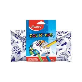 Maped Color Peps Σετ Ζωγραφικής Κασετίνα Υφασμάτινη 12τμχ Maped | Είδη Ζωγραφικής στο MarkCenter