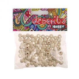 Χάντρες Describo Ξύλινες Φυσικό Χρώμα 80τμχ Describo | Είδη Χειροτεχνίας στο MarkCenter