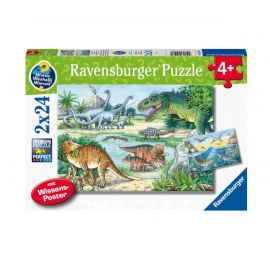 Παζλ 2X24 Κομμάτια Ravensburger Δεινόσαυροι John Hellas | Πάζλ στο MarkCenter