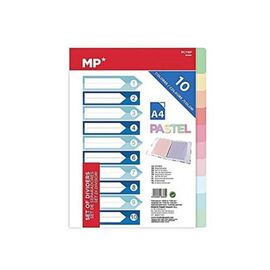 Διαχωριστικά A4 10 Θεμάτων Χρωματιστά Pastel P.P. MP MP | Είδη Αρχειοθέτησης στο MarkCenter