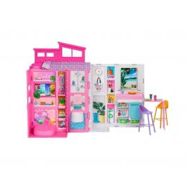 Barbie Σπιτάκι Βαλιτσάκι με 4 Δωμάτια & Αξεσούαρ Σετ Παιχνιδιού Mattel | Παιχνίδια για Κορίτσια στο MarkCenter