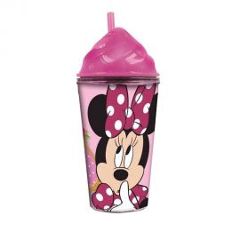 Πλαστικό Παγούρι με Καλαμάκι Gim 553-33216 Minnie Sweet 354ml GIM | Παγουράκια - Δοχεία Φαγητού στο MarkCenter