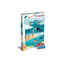 Παζλ Παιδικό Supercolor 2x60τεμ Life At Sea Clementoni | Πάζλ στο MarkCenter