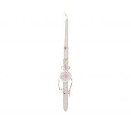 Λαμπάδα Χειροποίητη Μεταλλική Καρδιά Τριαντάφυλλα 25892 OEM | Πασχαλινές λαμπάδες στο MarkCenter