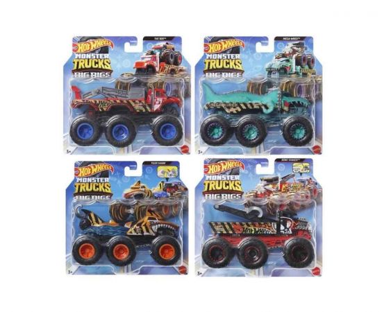Hot Wheels Monster Trucks 4 Σχέδια | HWN86 Mattel | Παιχνίδια για Αγόρια στο MarkCenter